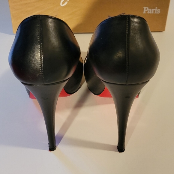 Christian Louboutin Rolando 120 Black Leather Heels - Picture 10 of 10